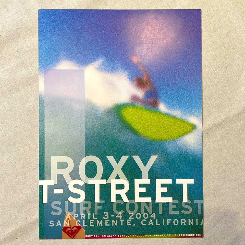 Vintage Roxy surf poster